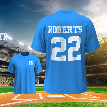 Personalized Football Name & Number Sports T-Shirt Back to School Gifts