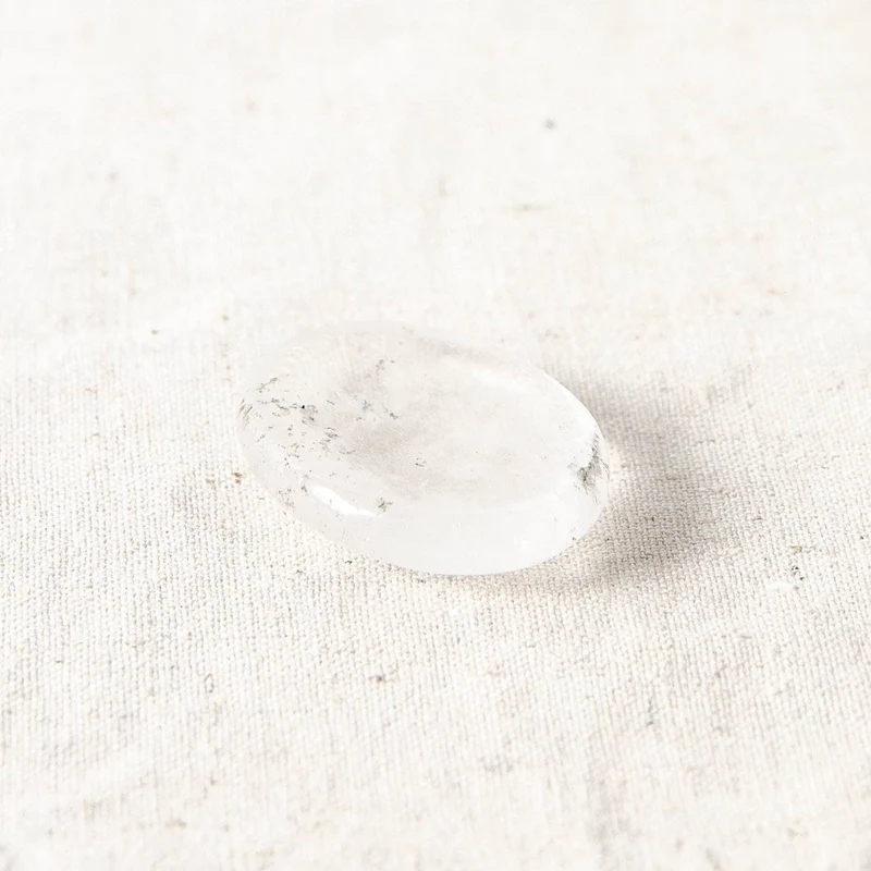 Clear Quartz Worry Stone – Crystal for Clarity, Calm & Healing