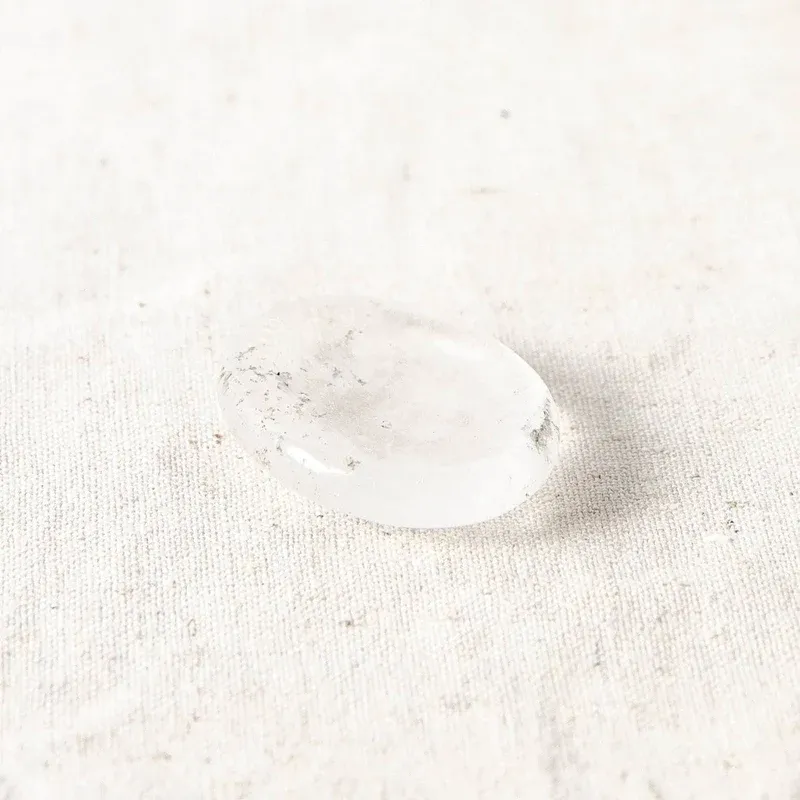 Clear Quartz Worry Stone – Crystal for Clarity, Calm & Healing