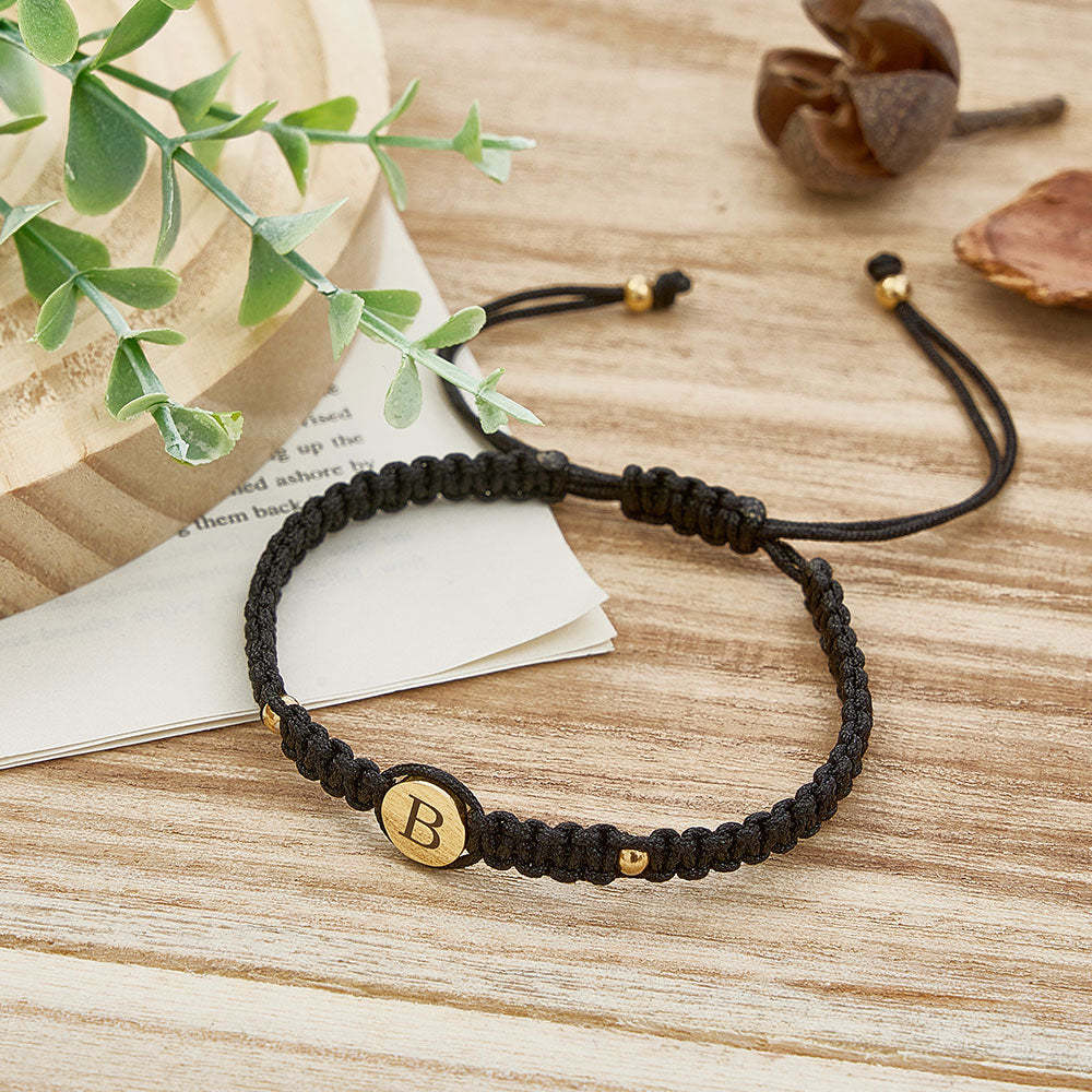 Personalized Couple Bracelets Matching Bracelets for Couples Engraving Braided Rope Wrist Couples Bracelets Gift for Lover