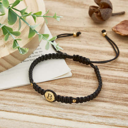 Personalized Couple Bracelets Matching Bracelets for Couples Engraving Braided Rope Wrist Couples Bracelets Gift for Lover