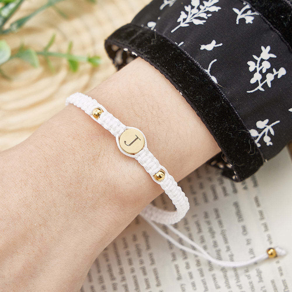 Personalized Couple Bracelets Matching Bracelets for Couples Engraving Braided Rope Wrist Couples Bracelets Gift for Lover