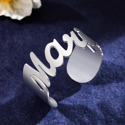 Custom Name Wide Open Bracelet Personalized Unique Bracelet For Women
