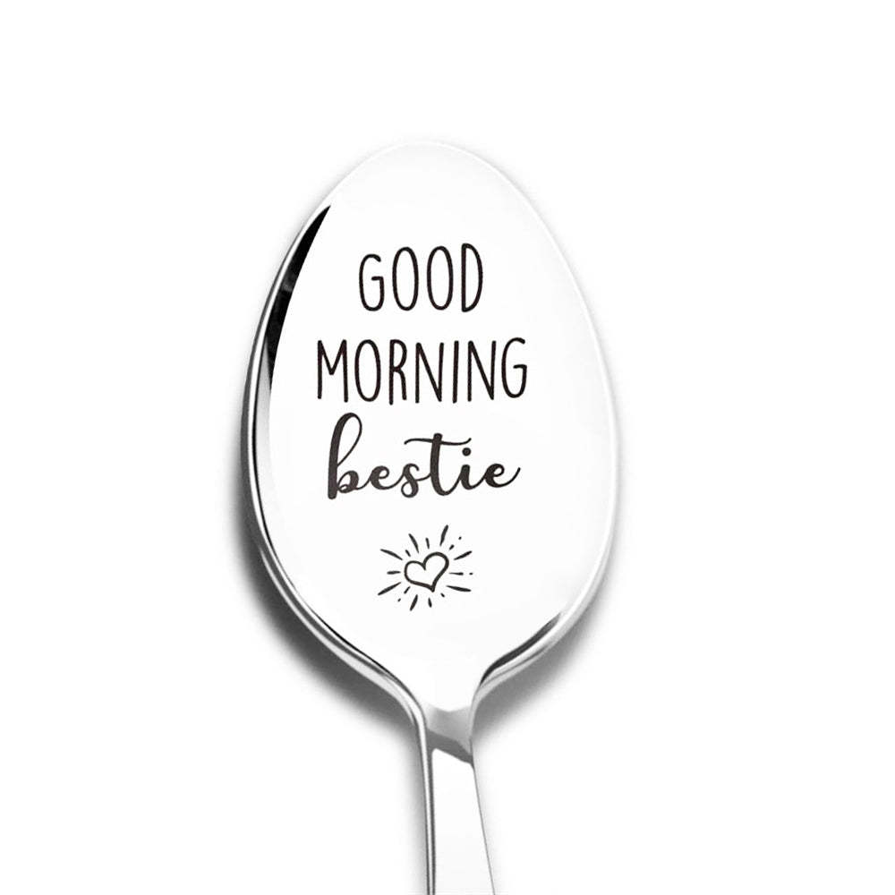 Good Morning Coffee Spoon Stainless Steel Spoon Gift for Nana Papa Mom