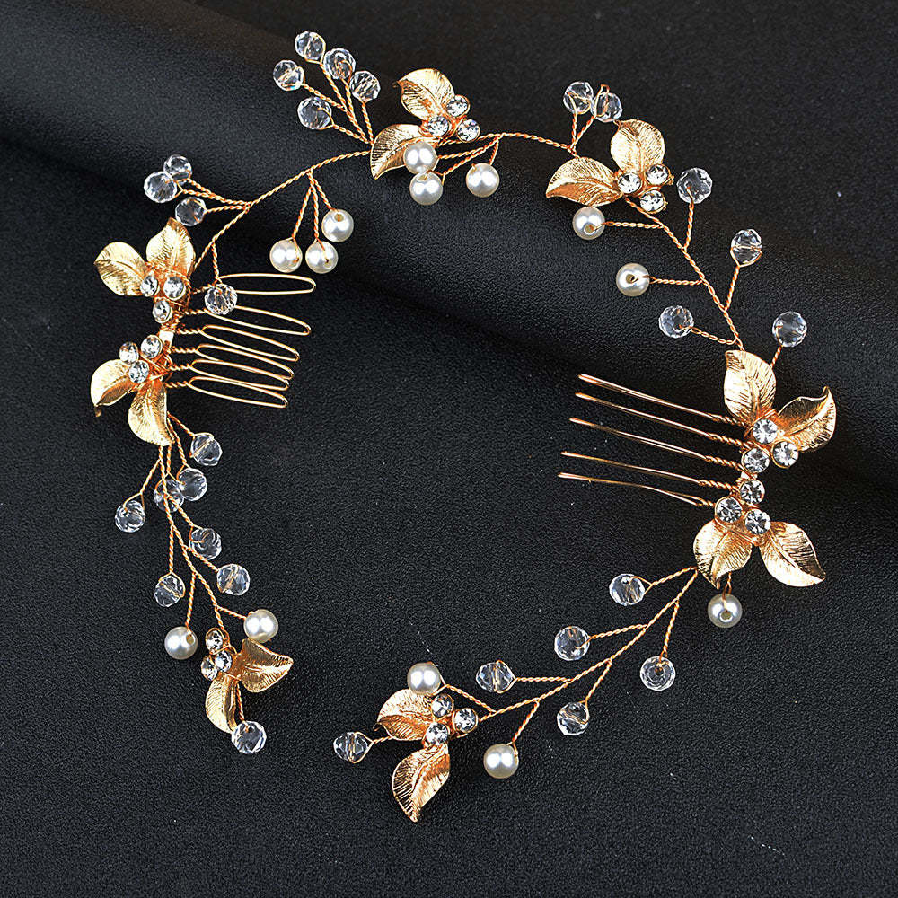 Handmade Twisted Flower Leaf Hairpiece for Bride and Bridesmaid Wedding Accessory Vintage Boho