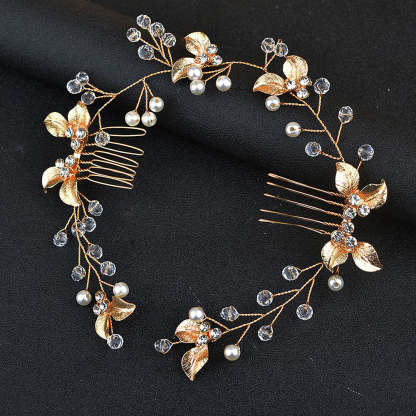 Handmade Twisted Flower Leaf Hairpiece for Bride and Bridesmaid Wedding Accessory Vintage Boho