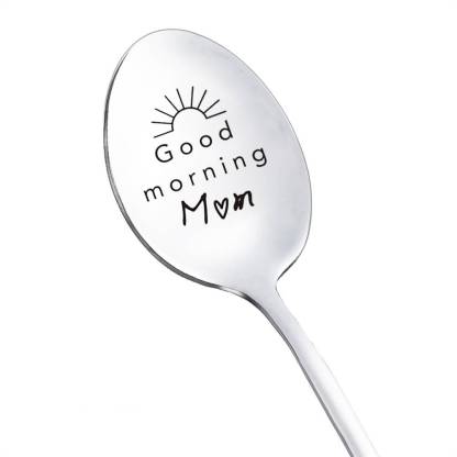 Good Morning Coffee Spoon Stainless Steel Spoon Gift for Nana Papa Mom