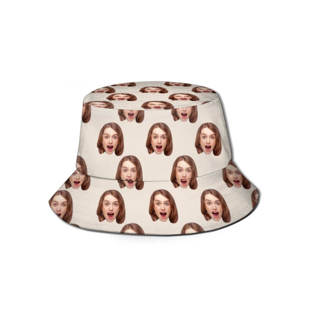 Custom Face Bucket Hats Unisex Beach Sun Cap