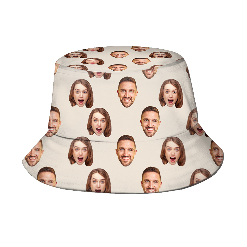 Custom Face Bucket Hats Unisex Beach Sun Cap