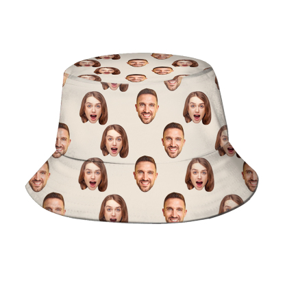Custom Face Bucket Hats Unisex Beach Sun Cap
