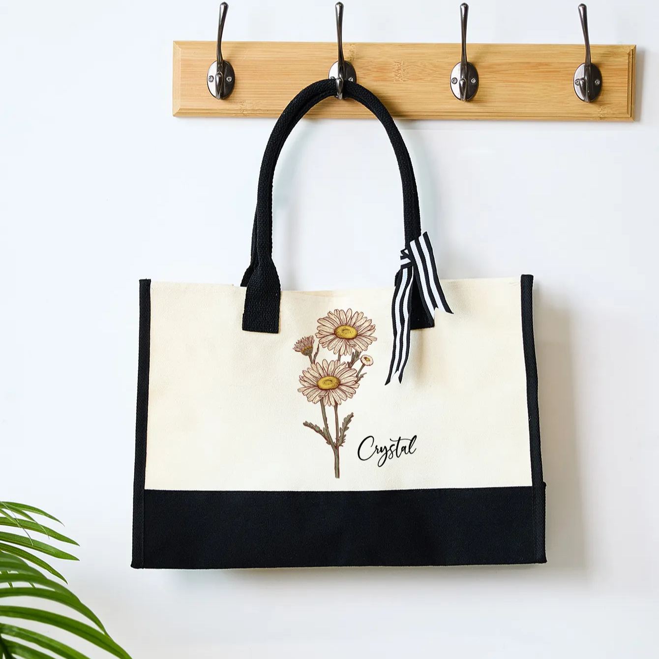 Personalized Name Canvas Tote Bag - Perfect Wedding Gift