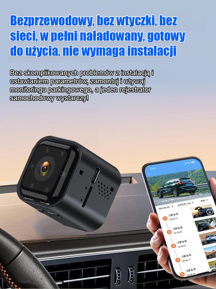 Kamera bezprzewodowa HD F1 – nowość 🔋 Możesz zdalnie oglądać i nagrywać w dowolnym miejscu i czasie.