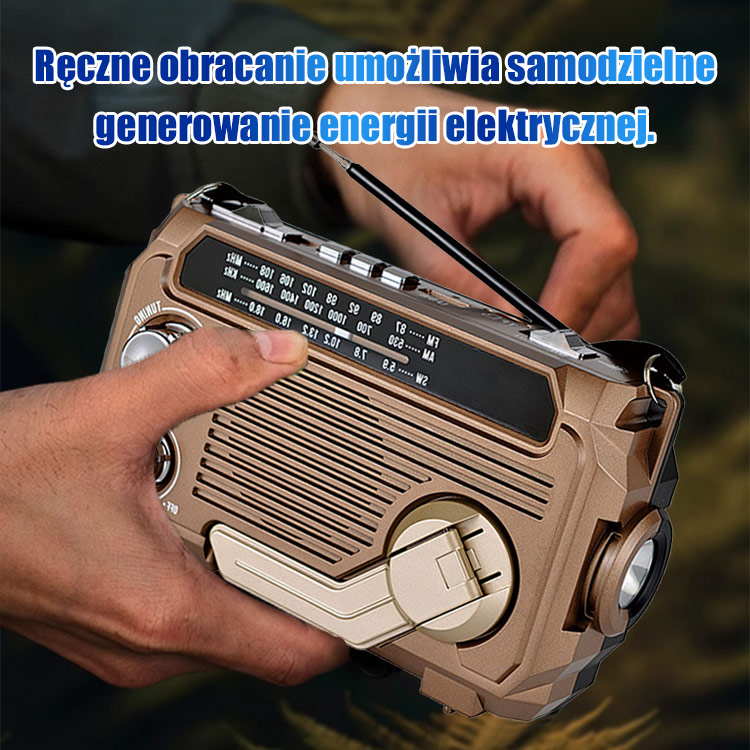 🌪️【Niezawodny towarzysz w nagłych wypadkach!】Ręczne radio z funkcją ładowania awaryjnego