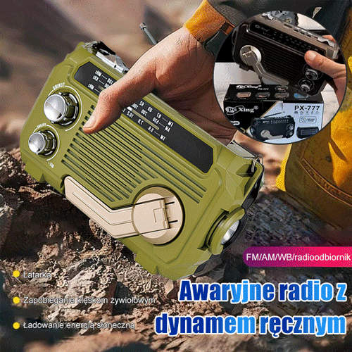 🌪️【Niezawodny towarzysz w nagłych wypadkach!】Ręczne radio z funkcją ładowania awaryjnego