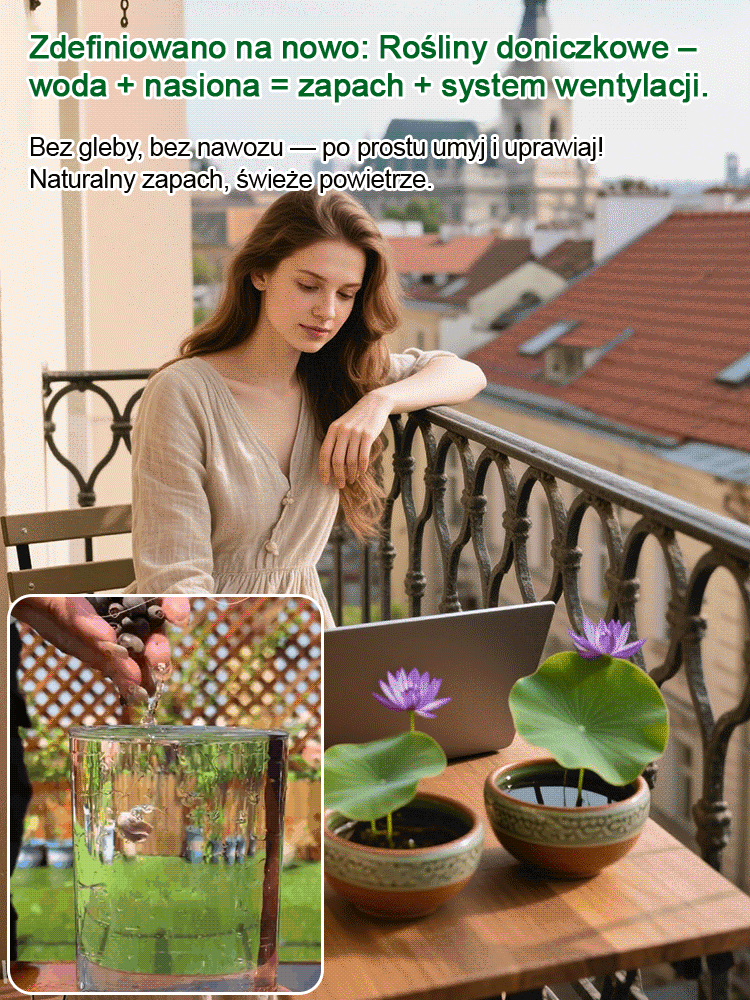 【Oczyszcza powietrze】Nasiona lotosu miskowego！🌸Misa lilia nie musi wymieniać nawozu wody, słońce + czysta woda żyje, oczyszcza powietrze!