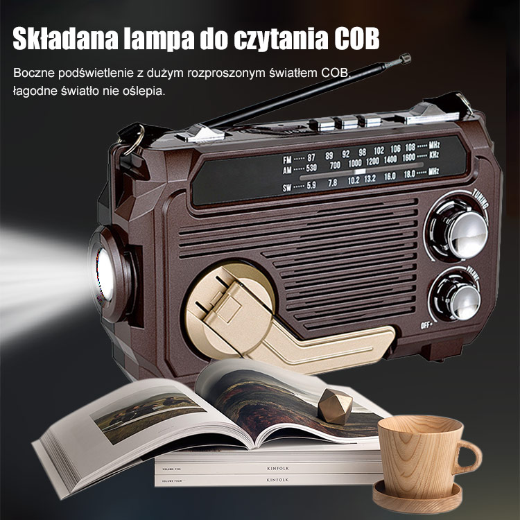 🌪️【Niezawodny towarzysz w nagłych wypadkach!】Ręczne radio z funkcją ładowania awaryjnego