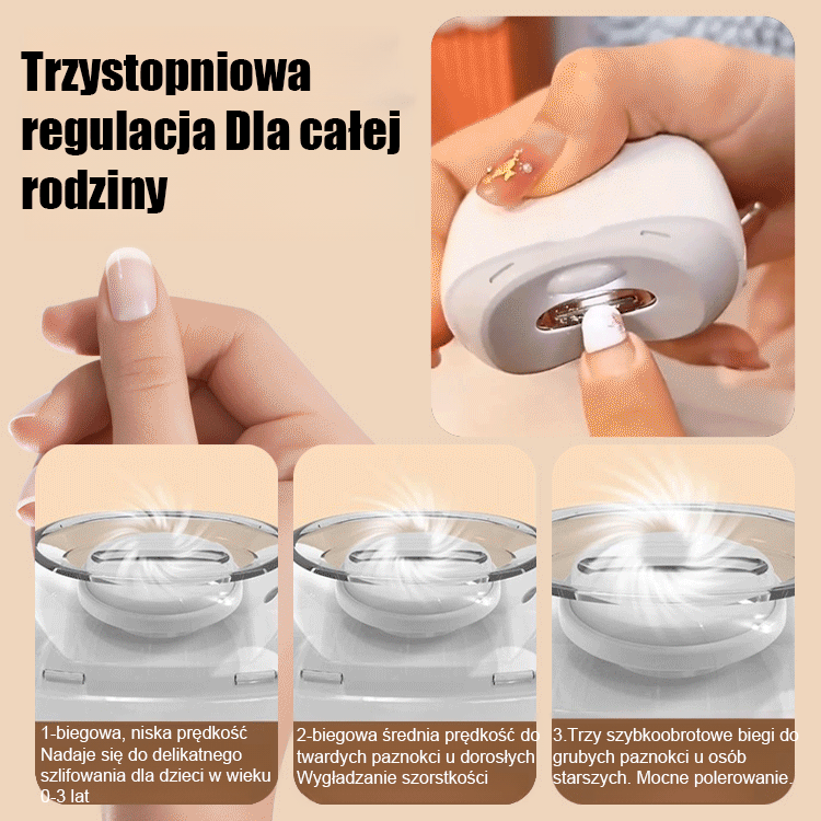 【Niezbędnik w każdym domu!】Elektryczny zmywacz do paznokci 😍 Automatyczne przycinanie i polerowanie za naciśnięciem przycisku, zapewniające natychmiastowe, gładkie paznokcie bez zadziorów.