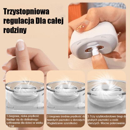 【Niezbędnik w każdym domu!】Elektryczny zmywacz do paznokci 😍 Automatyczne przycinanie i polerowanie za naciśnięciem przycisku, zapewniające natychmiastowe, gładkie paznokcie bez zadziorów.