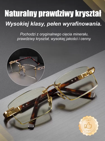 Kryształowe okulary do czytania HD przeciwzmęczeniowe dla osób starszych.