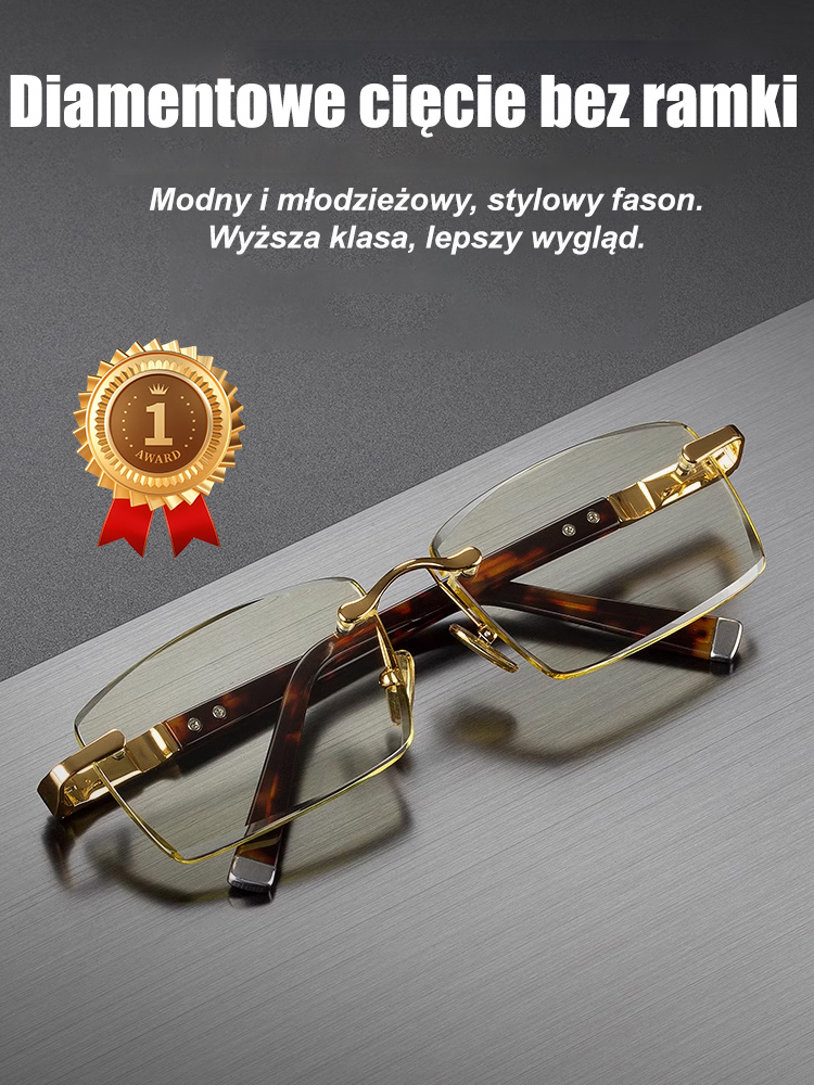 Kryształowe okulary do czytania HD przeciwzmęczeniowe dla osób starszych.