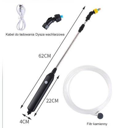 Przenośny teleskopowy elektryczny pistolet do spryskiwania