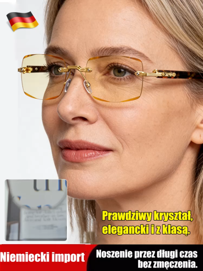 Kryształowe okulary do czytania HD przeciwzmęczeniowe dla osób starszych.