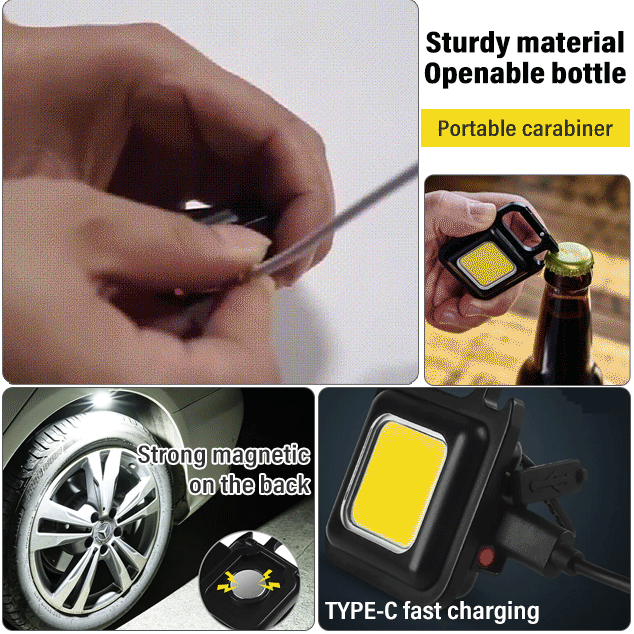 Multifunctional portable keychain light