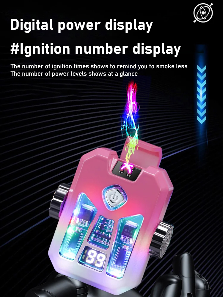 Gyro-rotating electric arc lighter