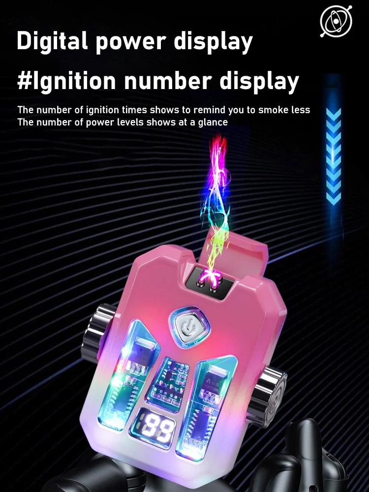 Gyro-rotating electric arc lighter