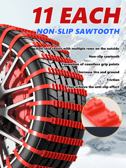 Anti-Slip Snow PE Tire Chains for Car Wheels