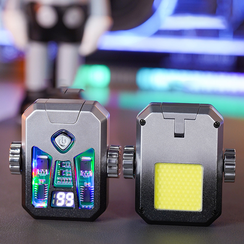 Gyro-rotating electric arc lighter