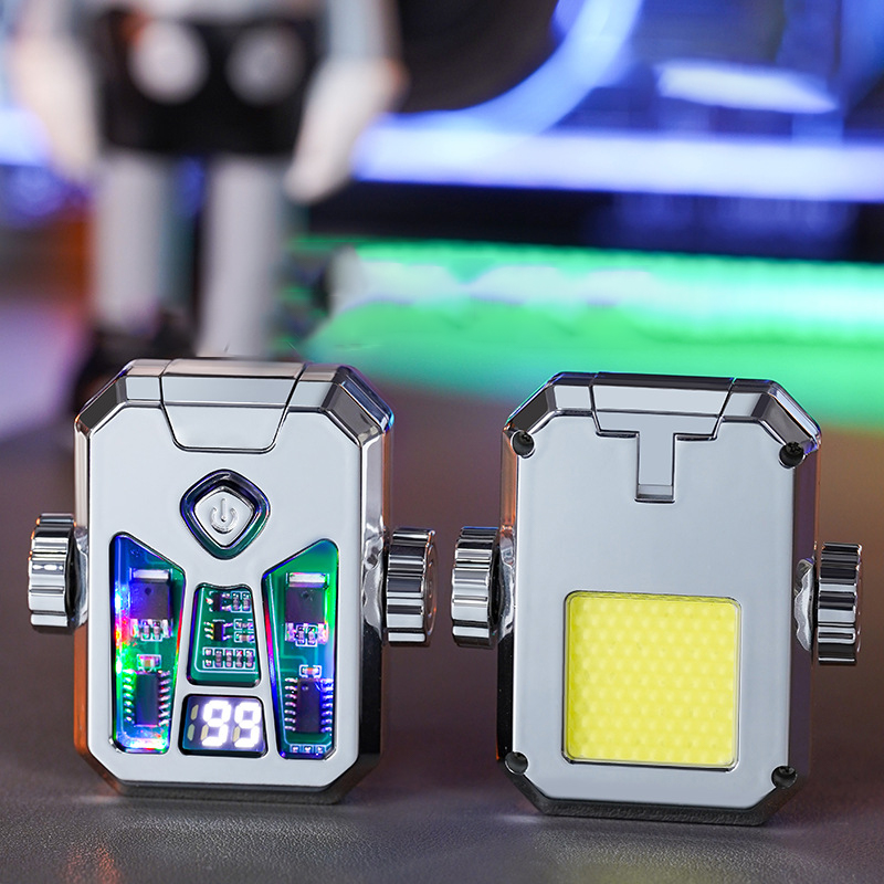 Gyro-rotating electric arc lighter