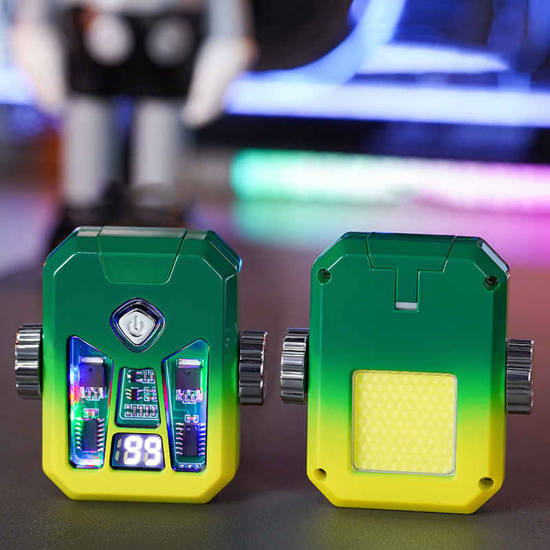 Gyro-rotating electric arc lighter