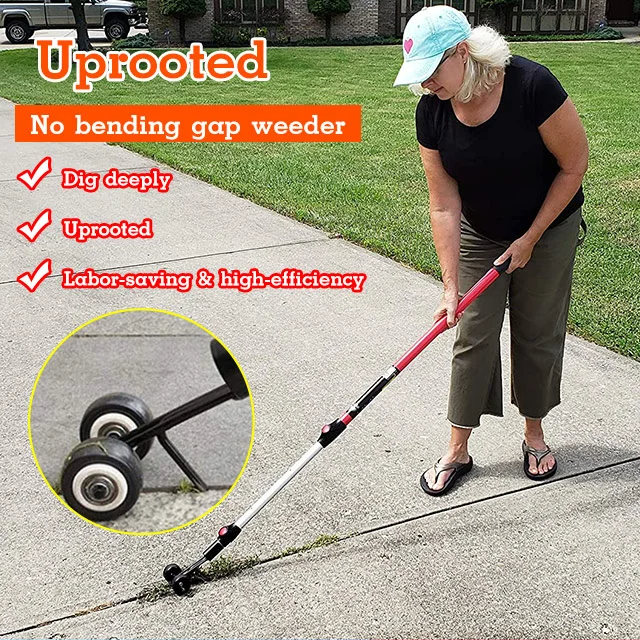 No bending roller gap quick weeding head