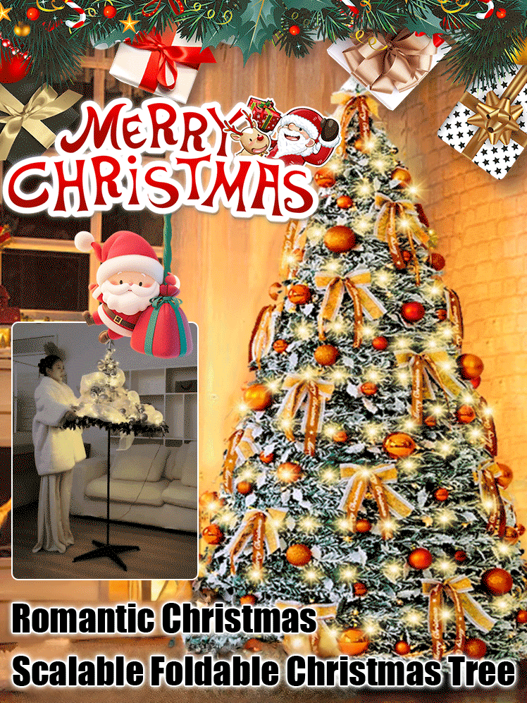 【Romantic Christmas】Retractable and foldable Christmas tree