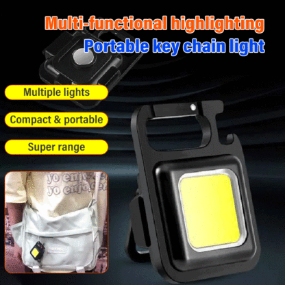 Multifunctional portable keychain light