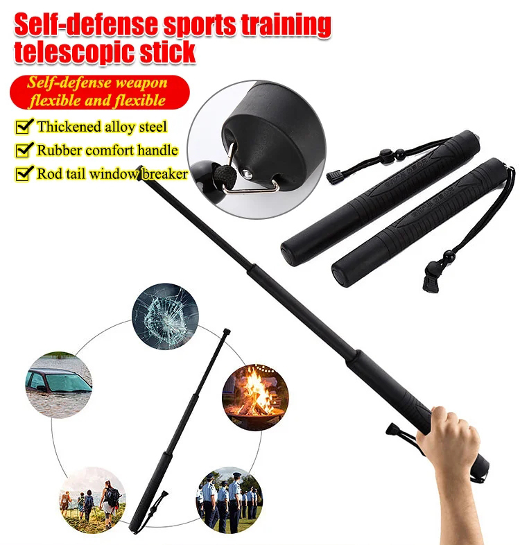Self-defense exercise training telescopic rod