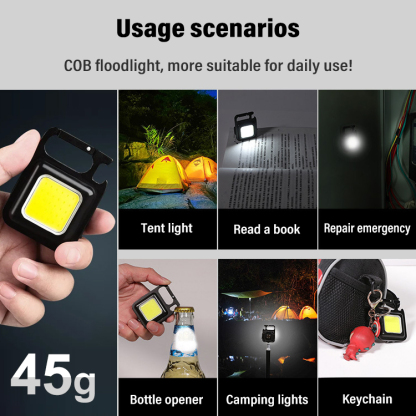 Multifunctional portable keychain light