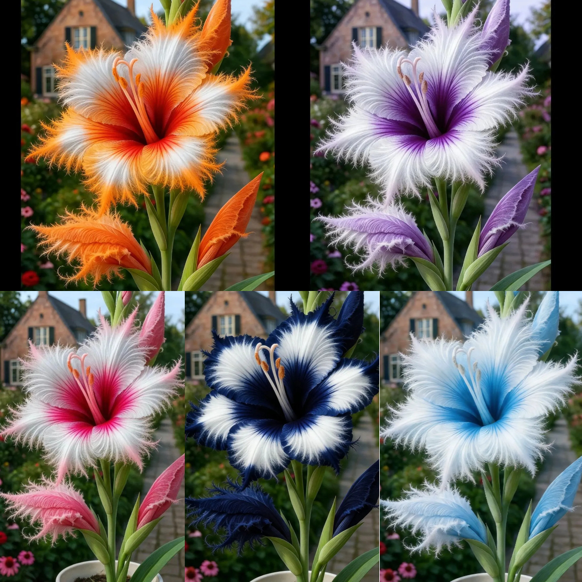 🪶Seltene Federrandlilien-Zwiebeln – Atemberaubende rosa-weiße Blüten, pflegeleicht