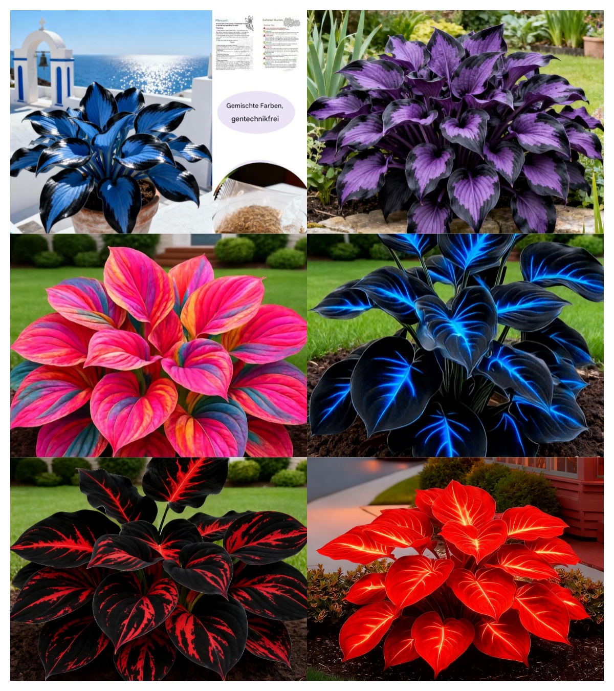 💥2025 Sonderangebot 🌌Mitternachtsblaue Herz-Hosta-Samen, mehrjährige Schattenpflanze für den Garten