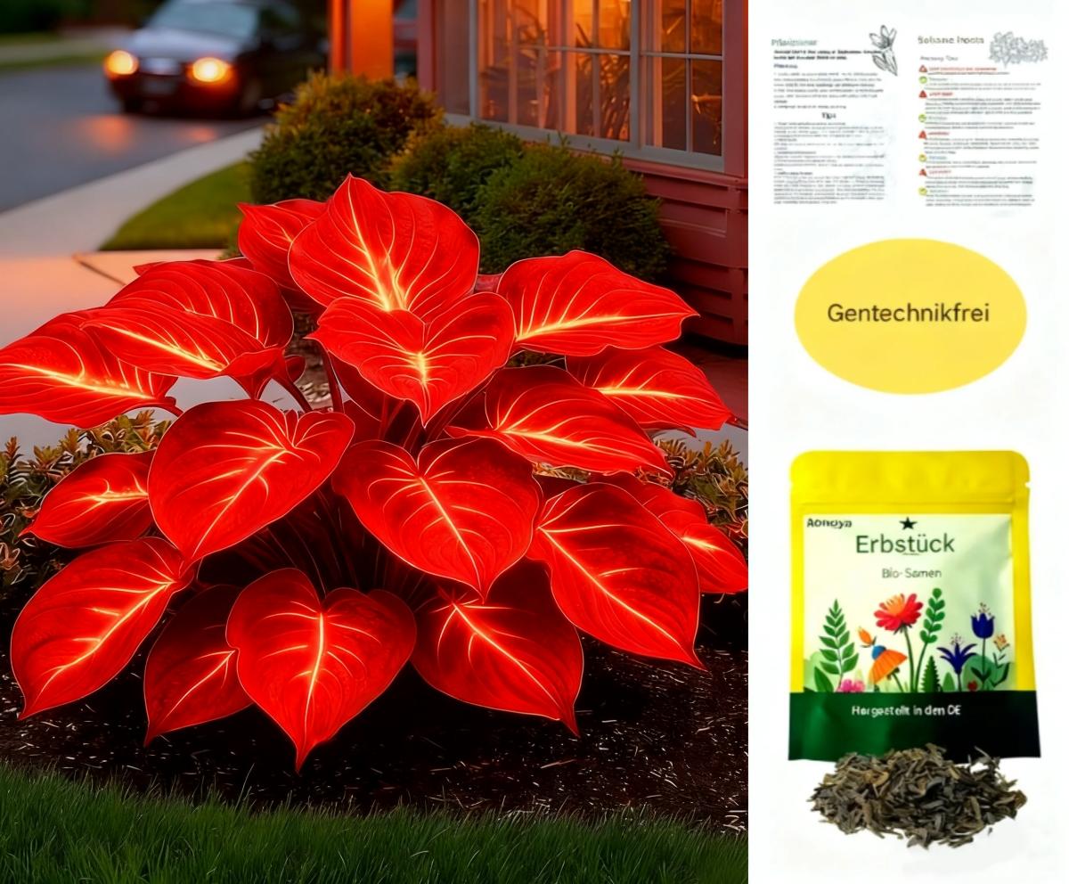 💥2025 Neuheit: Flame Red Lips Hosta – Entfesseln Sie das Leuchten in Ihrem Garten!🔥