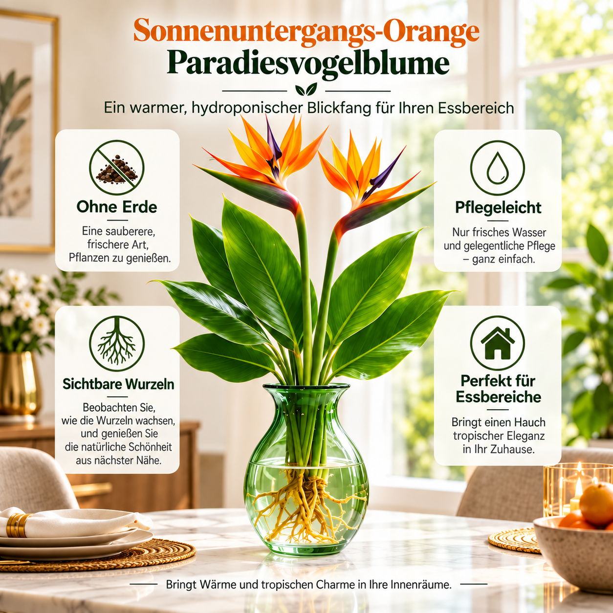 🕊️Die hydroponische Anzucht von Paradiesvogelblumen, von der Knolle bis zur Blüte, ist unglaublich therapeutisch