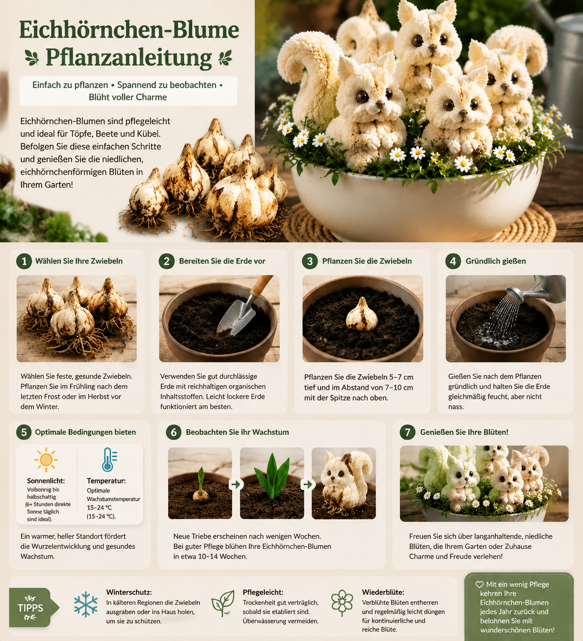 🐿️ Eichhörnchen Blume – Die entzückende Gartenblume, die wie ein winziges Eichhörnchen aussieht