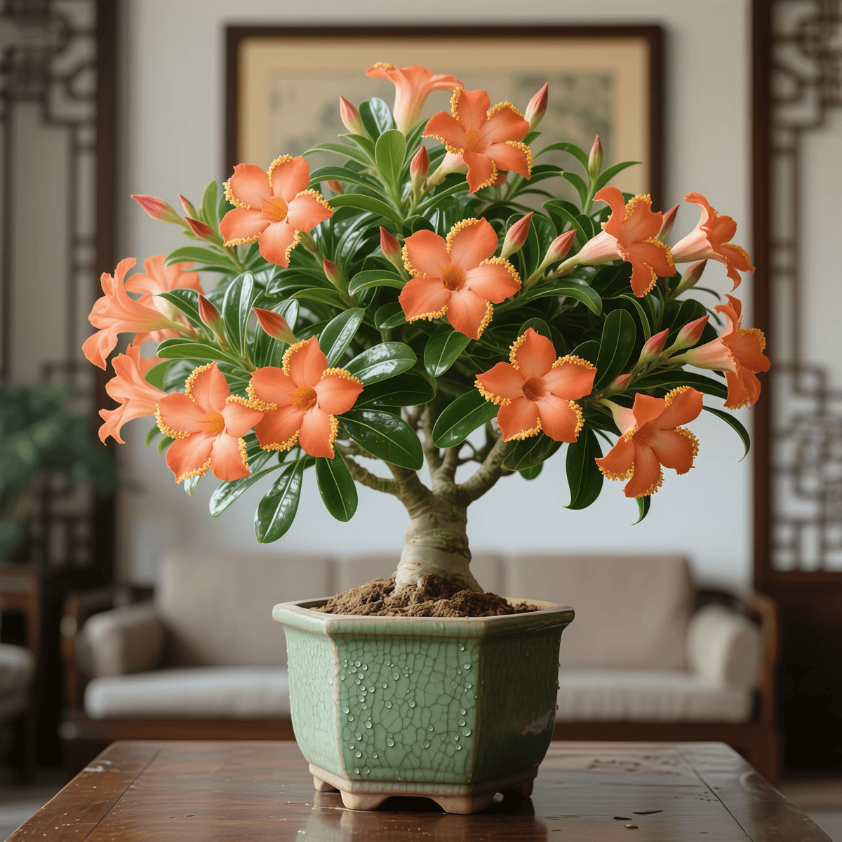 Desert Rose blooming all year round - large flowers, cold and heat resistant, easy to survive