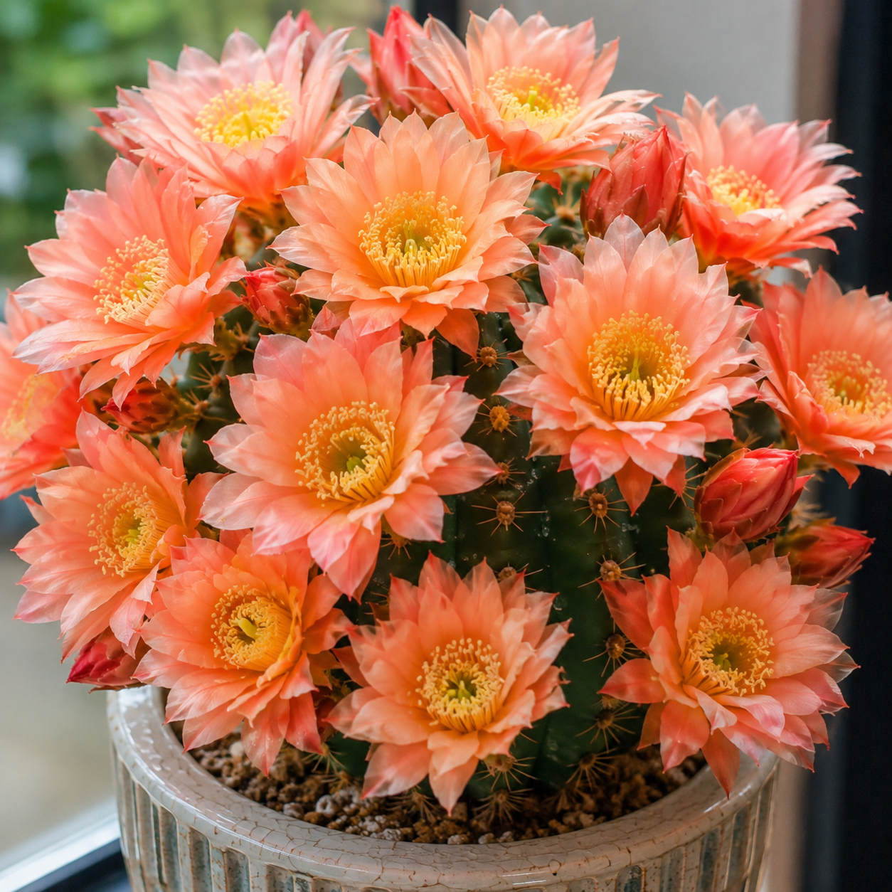 🌵 Dwarf Chin Cactus – The Easy-Care Flower That Blooms from Spring to Winter, Heat-Loving & Sun-Tolerant