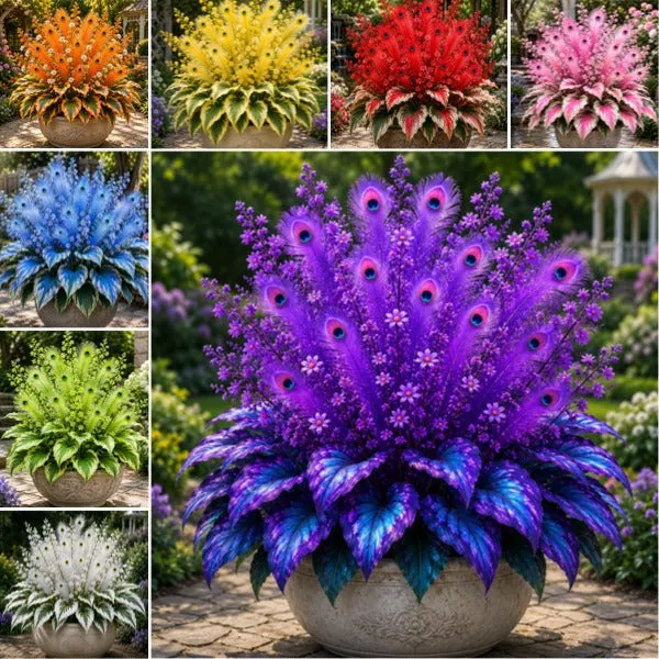 🏠🦚 Funkien Zwiebeln der Sorte „Pfauenblume“ 💥 Atemberaubende Farben, die jedem Raum erhellen