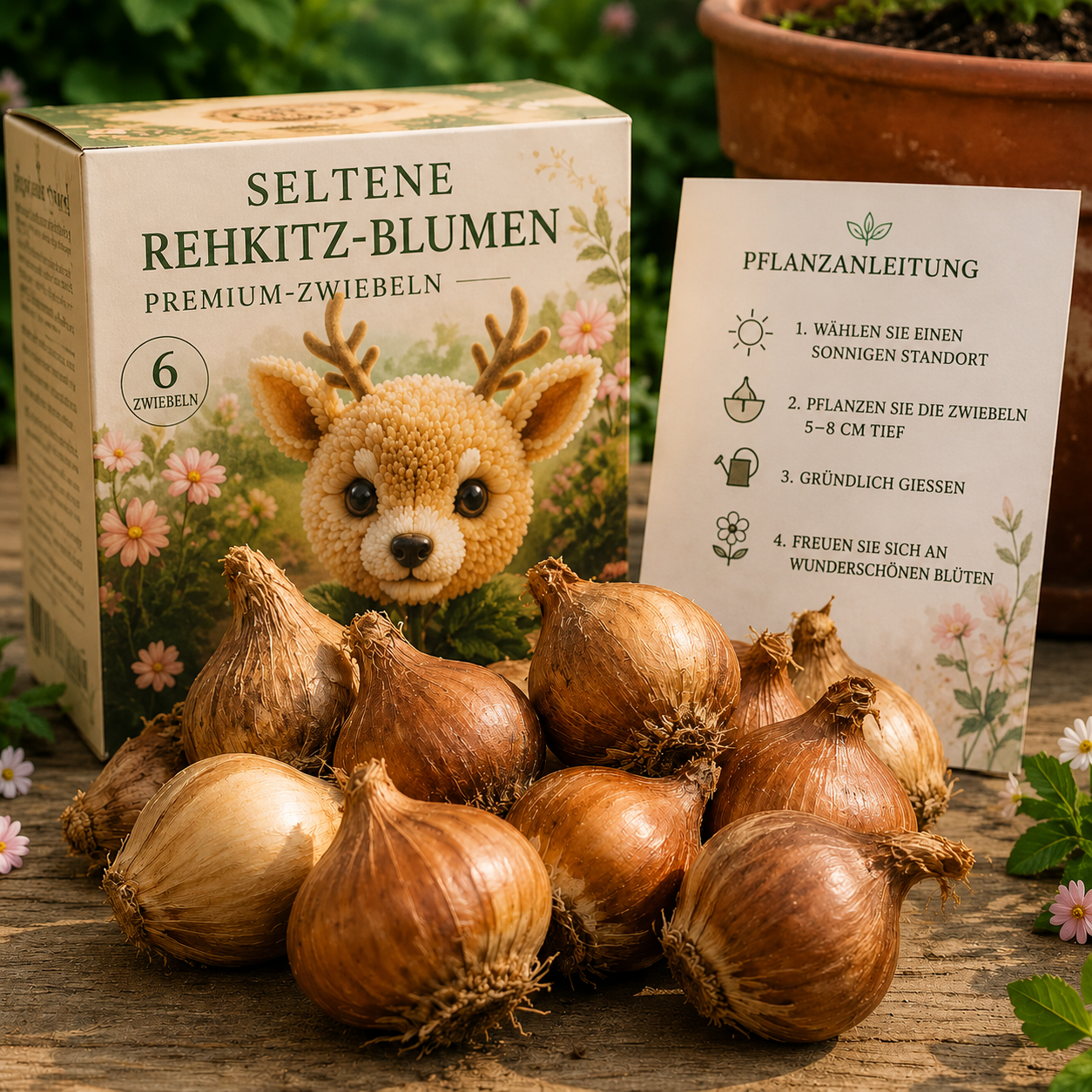 🦌 Seltene Rehkitz-Blumenzwiebeln – Holen Sie sich die süßesten kleinen Rehe direkt in Ihren Garten!