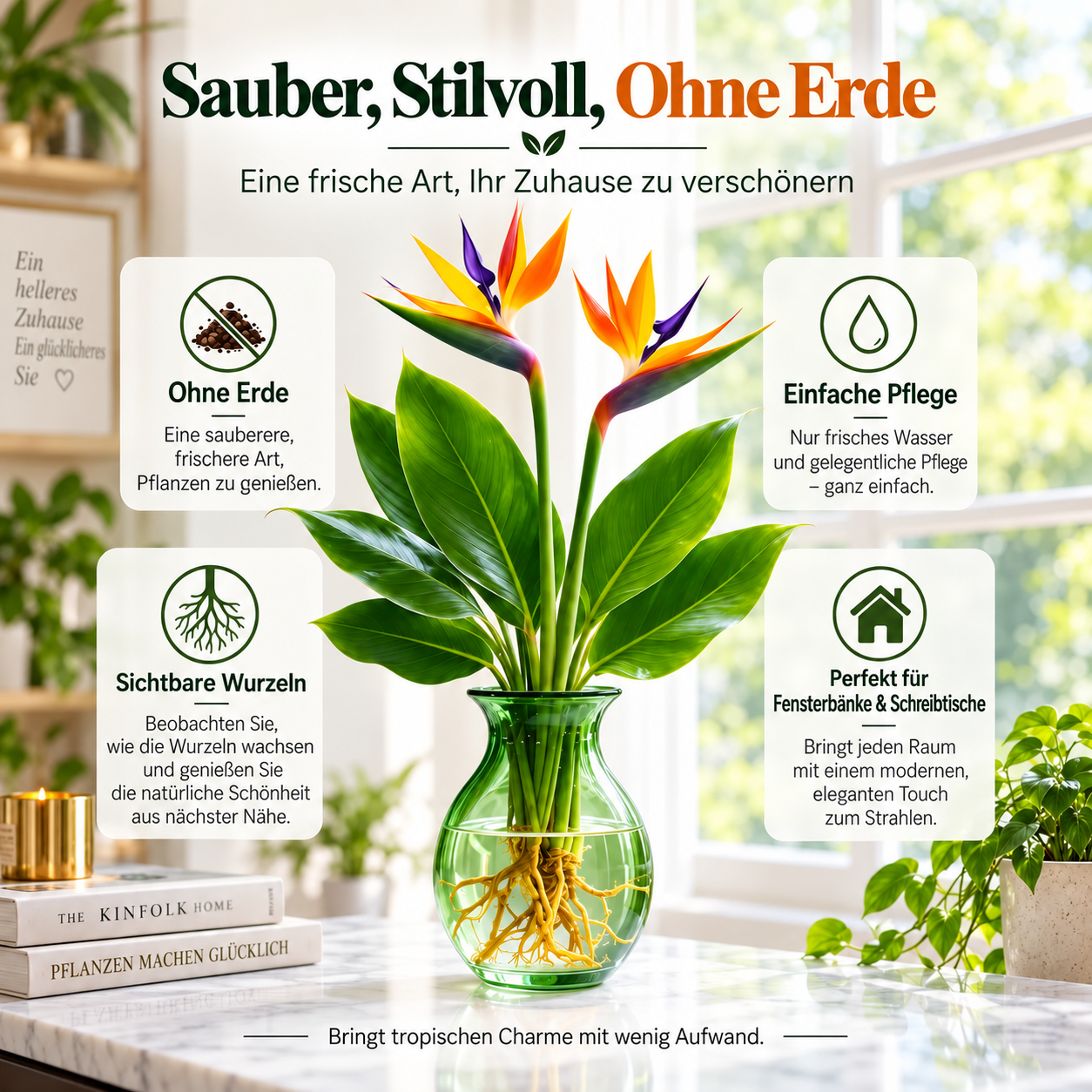 🕊️Die hydroponische Anzucht von Paradiesvogelblumen, von der Knolle bis zur Blüte, ist unglaublich therapeutisch