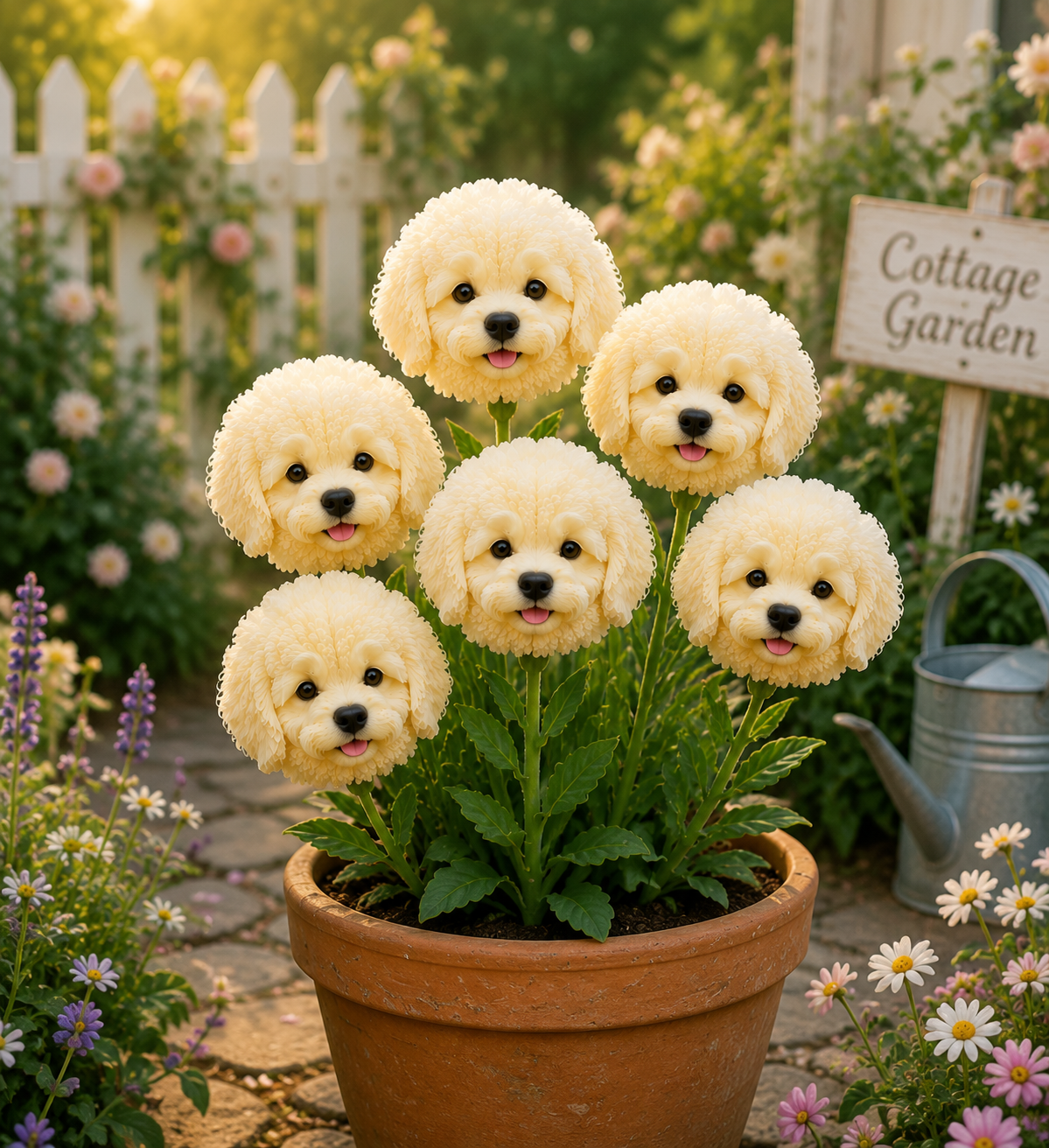 🌼 Golden Retriever Blumenkollektion - Ein Garten, der Glück ausstrahlt.