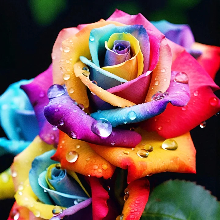 Bunte Rosen - Blumen des Glücks